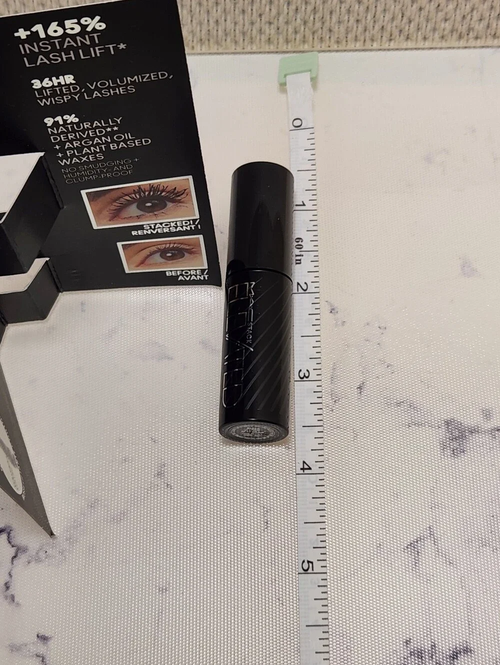 MAC Stack Elevated Black Mascara Mini Travel Size .1 Oz